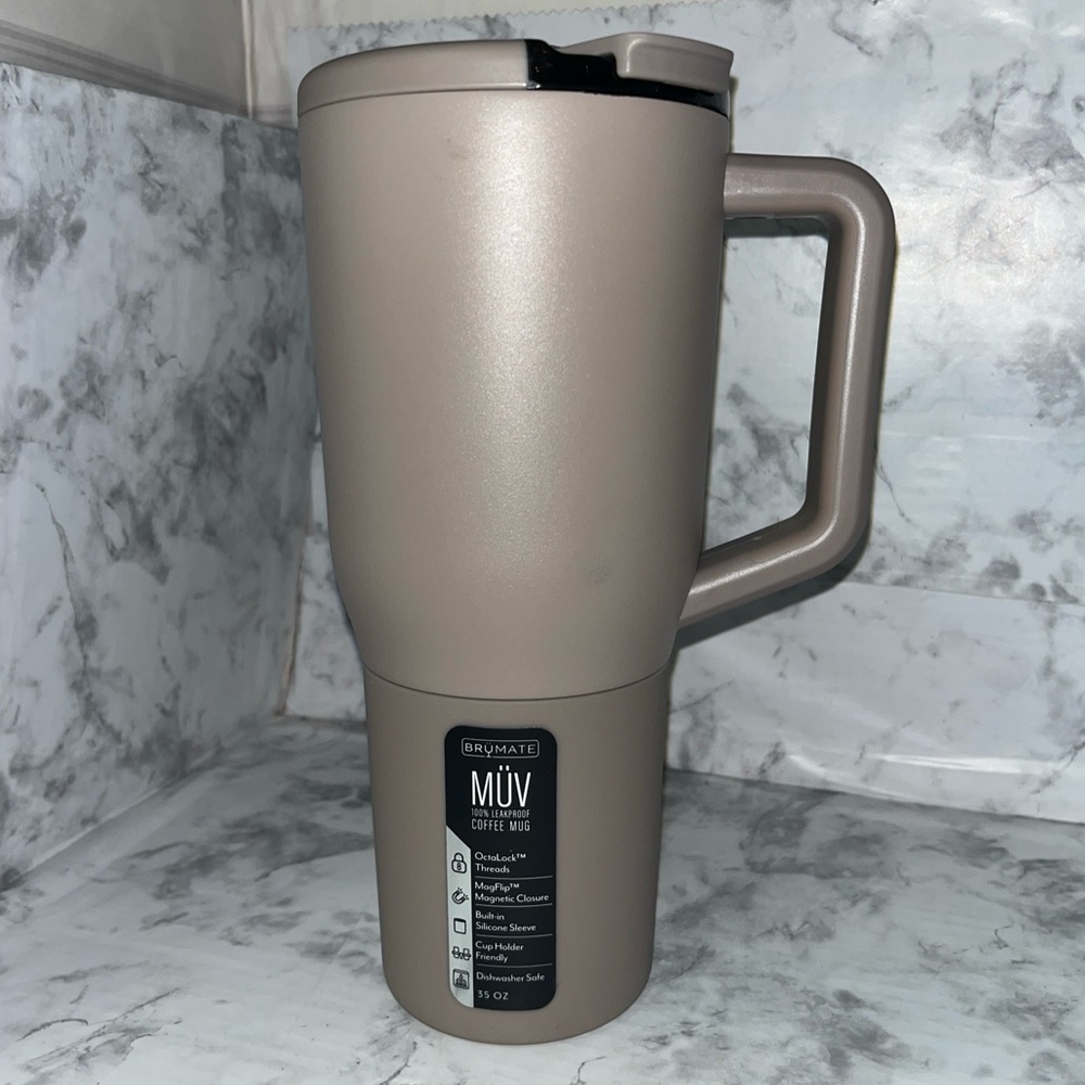 BruMate Toddy 35 Oz 100% Leak Proof Insulated Coffee Mug W/ Handle & Lid Mocha
